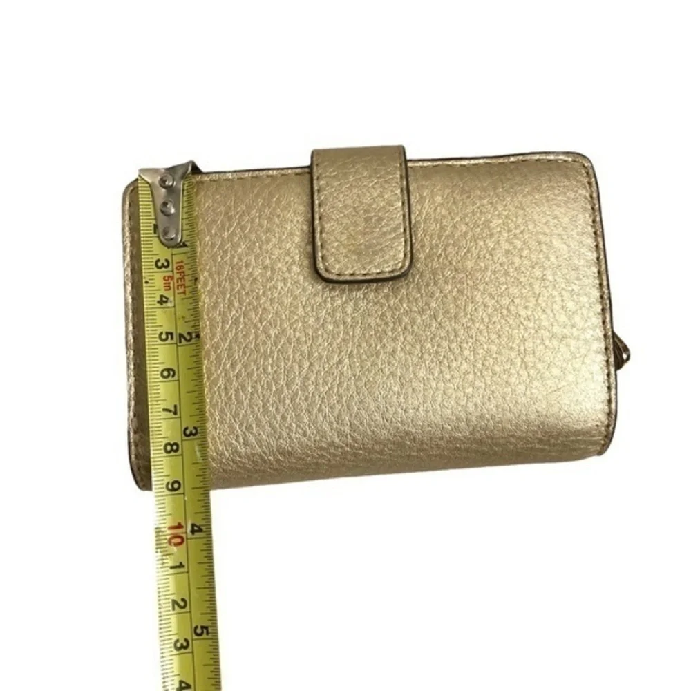 Michael kors gold leather wallet